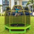 thumbnail image 1 of Costway Trampoline pour Enfants de 7 Pi avec Filet de Sécurité, Coussin à Ressorts, Intérieur/extérieur, Robuste, Jaune, 1 of 10