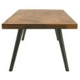 thumbnail image 4 of Benjara BM206159 Rectangular Cocktail Table with Knotty Details & Flared Legs, Brown, 4 of 5