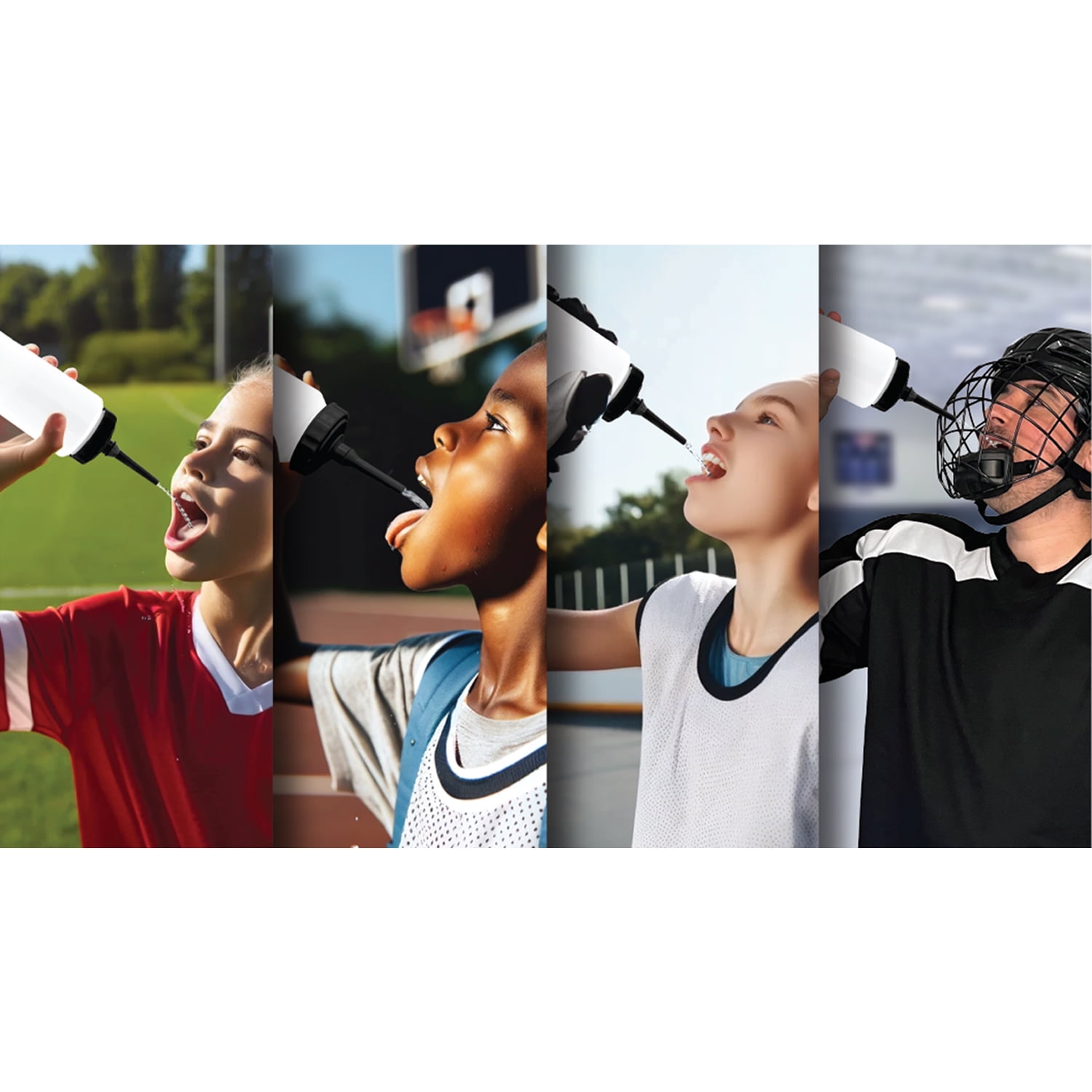 Future Stars Water Squirt Bottle 750ml with Extended Tip - 1pc - Plastic - All Sports and All Ages!