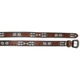 thumbnail image 4 of 30  Kids Western 1-1/4" Turquoise Floral Tooled Full-Grain Leather Belt 26RS07C, 4 of 4