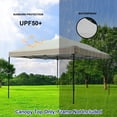 thumbnail image 5 of JORAMOY 10x10 Canopy Replacement Top Only, Waterproof Pop Up Canopy Tent Top Cover with Ropes, Instant Canopy Top Sunshade Sliver Coated for Outdoor Garden Patio Camping, Gray, 5 of 7