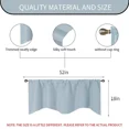 thumbnail image 2 of Howarmer Solid Color Polyester Valance Curtains with Rod Pocket ( Sky Blue ), 2 of 6