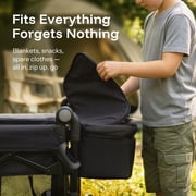 HARPPA Foldable Wagon Stroller for 2 Toddlers with Pull & Push Handle, Canopy, 32.9lbs, Black