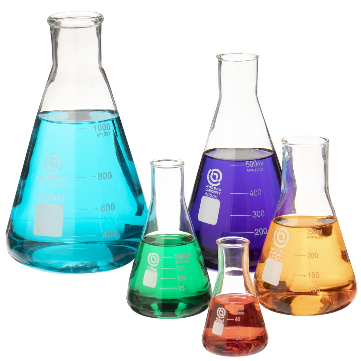 5pack Erlenmeyer Flasks, 501000mL