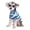 Blue, variant on Pet Striped Polo Shirt Breathable Comfortable Dog Clothes for Small Dogs Daily Casual Outfit
