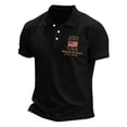 thumbnail image 5 of Usa 250 Shirt Boys Knit Waffle Polo Breathable Blend Soft Soft Everyday Top Kids 4Th of July Shirt Black 3-4 Years, 5 of 5