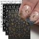 thumbnail image 2 of 4 Uds. De pegatinas para uñas con letras romanas, pegatinas autoadhesivas doradas, plateadas, negras y blancas, palabras en inglés, deslizadores de decoración para manicura DIY, 2 of 5