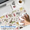 thumbnail image 4 of Long Mouse Pads for Desk,Rover Cream Dogs Bone Desk Mats on Top Of Desks, Desk Mouse Pad Extra Large with 3mm Non-Slip Base and Stitched Edge for Gaming,Office,Work,Home 35.4"x15.7", 4 of 6