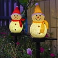 thumbnail image 3 of Decoración navideña con energía Solar para exteriores, muñeco de nieve insertado en el suelo, luz de diseño de escena de jardín, luces de colores impermeables, 3 of 4