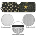 thumbnail image 6 of Yuyamidu Green American Flag Windshield Sun Shade Compatible with Jeep Wrangler JK JKU JL JLU 16.14" x 52.95" Accordion Folding Rainbow Front Window Sun Shade, 6 of 7