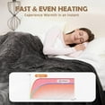 thumbnail image 2 of Heated Blanket 62" x 84", Electric Blanket Twin Size with 10 Time Settings & 6 Heating Levels, Over-Heat Protection, Flannel Sherpa Super Cozy with ETL Certification, Gray, 2 of 7