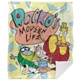 thumbnail image 2 of Rocko's Modern Life Blanket, 50"x60" Rocko's Modern Life Logo Group Silky Touch Sherpa Back Super Soft Throw Blanket, 2 of 5
