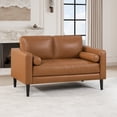 thumbnail image 6 of Marisa Genuine Leather Sofa Set of 2-Color:Tan,Fabric:Air Leather,Style:Chair & Loveseat, 6 of 10