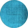 thumbnail image 1 of Ahgly Company Indoor Round Oriental Light Blue Industrial Area Rugs, 3' Round, 1 of 4