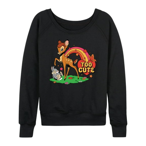 Bambi - Too Cute - Women's Lightweight French Terry Long Sleeve Shirt