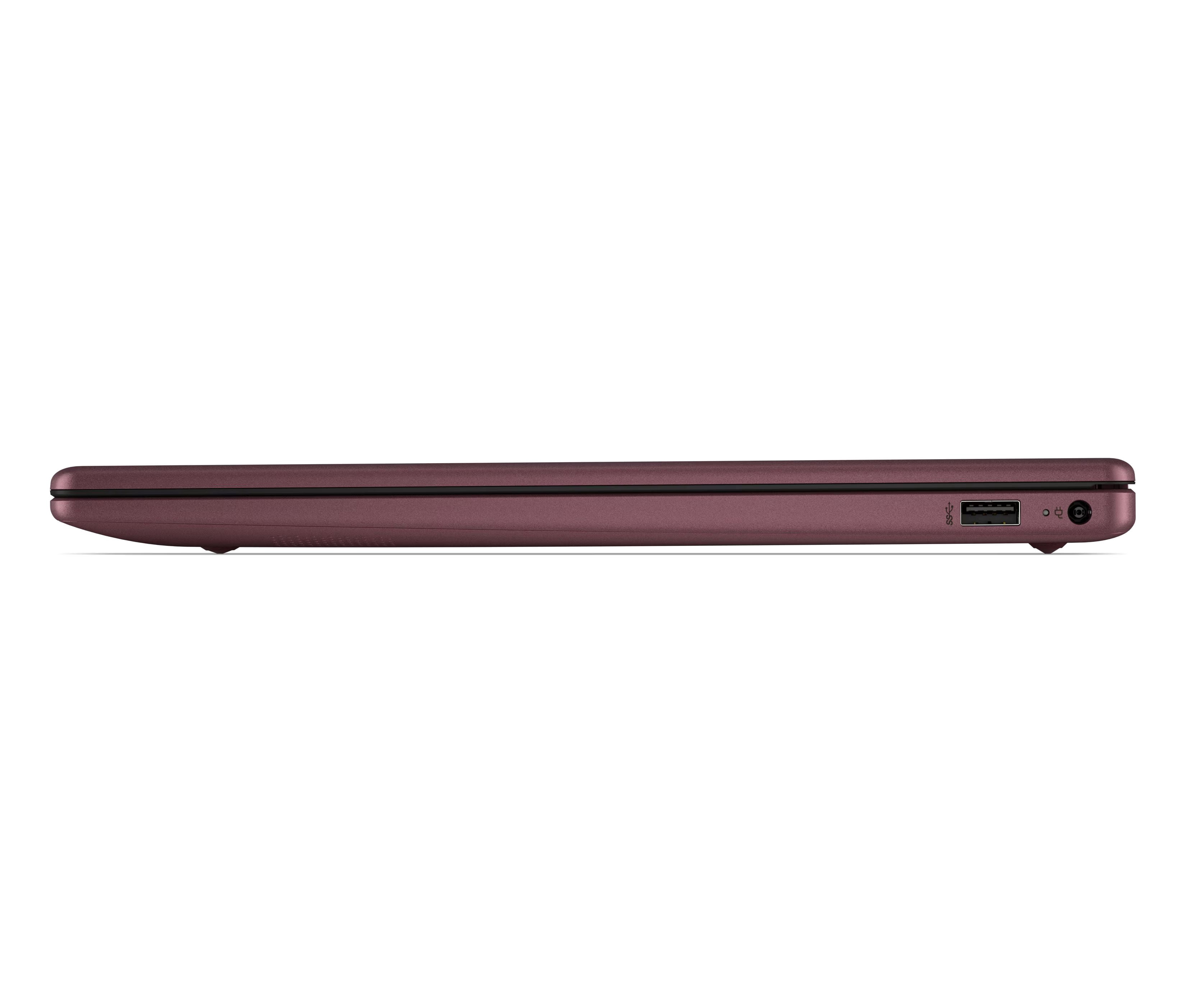 HP 15.6 inch Laptop HD Windows 11 Intel Processor N200 4GB Memory 128GB Storage Dark Red
