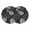 White, variant on Blue Black Flowers Round 13 Inch Placemats Set of 8, Modern Abstract Blooms Floral HeatResistant Non Slip Place Mats for Dining Table, Wipeable Braided Kitchen Table Mats for Housewarming