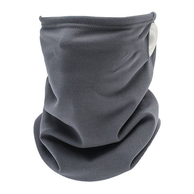 Plush Hanging Ear Bib Dual Use Outdoor Color Set Head Half Spliced Fluffy Bib Cover Neckerchief winter gloves Gray