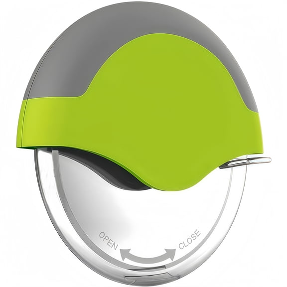DEKEones Pizza Cutter Wheel Protective Blade Cover Ergonomic Stainless Steel Blade Green