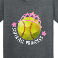 thumbnail image 4 of Inktastic Softball Princess Tiara Youth T-Shirt, 4 of 5