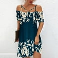 thumbnail image 1 of Summer Dresses for Women Maxi dress Off Shoulder Adjustable Straps Printed Midi Dress, 1 of 7