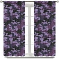 thumbnail image 7 of Camo Purple Blackout Curtains，for Girls Boy Home Decor, Abstract Dreamy Hunter Army Camouflage Pattern Drapes Window 2 Panel Rod Pocket Curtain for Bedroom Living Room Nursery Decor 42" W X 63" L, 7 of 7