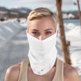 thumbnail image 2 of Unique Bargains 1 Pc Neck Gaiter Ice Silk Solid Color Scarf Mask Bandana White, 2 of 5