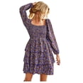 thumbnail image 1 of Vestidos de manga larga a la moda con cuello cuadrado y estampado informal para mujer Pompotops hdfakjf9890, 1 of 7