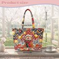 thumbnail image 7 of XYZCANDO Christmas Cat Print Padded Shoulder Handbag Large Capacity Quilted Handle Tote for Holiday Shopping Travel Work Casual Daily Use with Roomy Compartments, 7 of 7