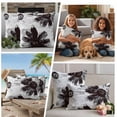 thumbnail image 4 of Black White Spring Floral Outdoor Pillow Covers 20x12 Set of 2,Waterproof Patio Throw Pillowcase Protectors,Summer Flowers Botanical Lumbar Decorative Pillow Shams Cushion Covers for Seat Bed Couch, 4 of 8