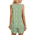thumbnail image 4 of DreamFish Women's Summer Sleeveless Tank and Shorts Pajama Set with Pockets, 4 of 6