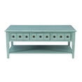 thumbnail image 5 of Powell Sadie 3-Drawer Coffee Table with Shelf, Teal, 5 of 10