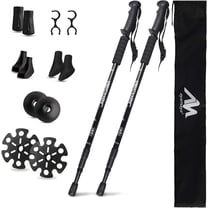 YMWVH 2-Pack Ultralight Trekking Poles with Anti-Shock & Quick Lock, Telescopic Collapsible for Hiking Camping