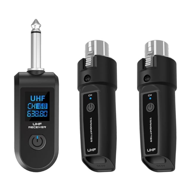 Adaptador Micrófono Inalámbrico Micrófonos A Convertidor Recargable para El Mezclador Audio Dinámico Guitarra Eléctrica Rojo