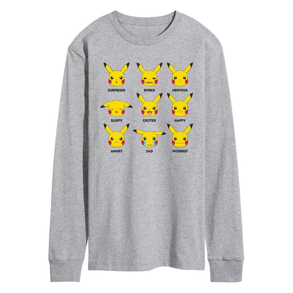 Pokémon - Moody Pikachu - Men's Long Sleeve Graphic T-Shirt