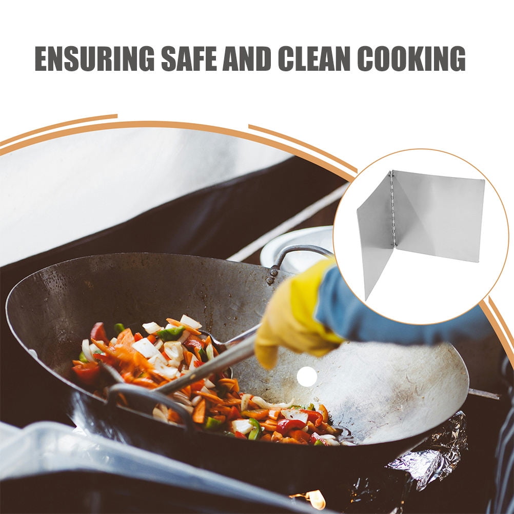 MLINS Foldable 2-Sided Splatter Guard for Stove Stainless Steel Oil Splatter Screen Anti Splatter Shield, Backsplash Protector for Cooking