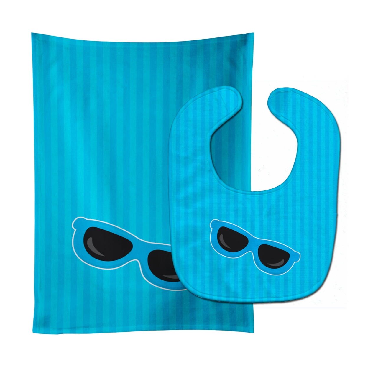 Beach Sunglasses Baby Bib & Burp Cloth