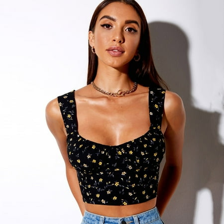 

CAICJ98 Corset Tops for Women Women s Dress Spaghetti Strap Waist Tie Knot V-Neck Short Mini Dress Beach Skirt Black S