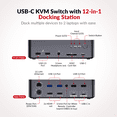thumbnail image 5 of v AV Access USB C KVM Switch Docking Station for 2 Laptops, 4K Dual Monitor, EDID Emulation, 1G Ethernet,Ideal for Home Office & Gaming(iDock C20), 5 of 10