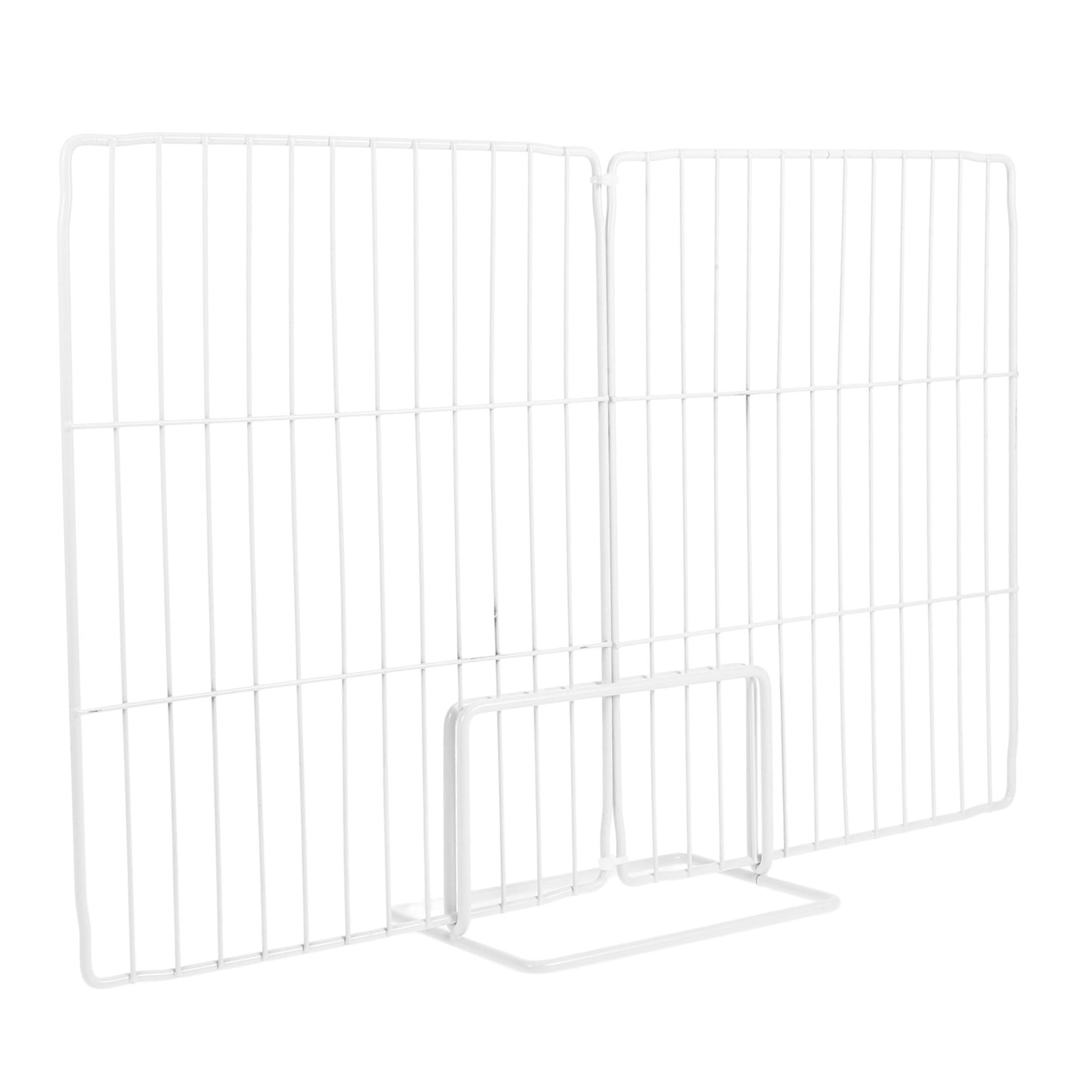 ETHZZLE Freezer Iron Mesh Shelf Divider White Adjustable Wire Partition for Easy Food Organization