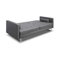 thumbnail image 4 of 80" X 45" X 13" Gray Sofa Bed with Stainless Steel Legs, 4 of 6
