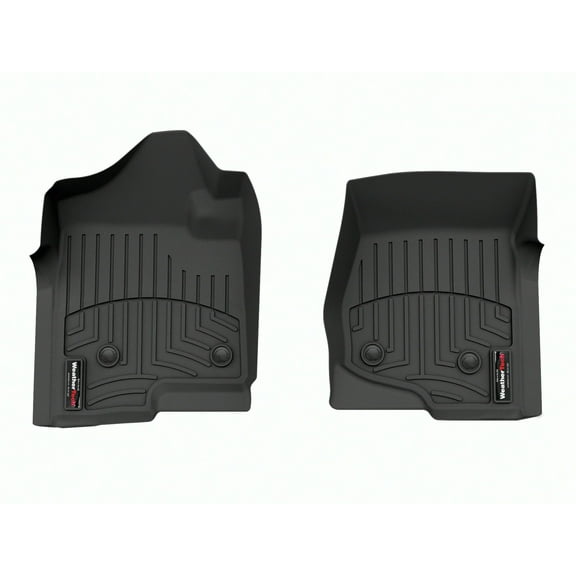 WeatherTech Custom Fit FloorLiners compatible with Chevrolet Silverado 2500HD/3500HD, Silverado 1500 - 1st Row (Driver & Passenger), Black