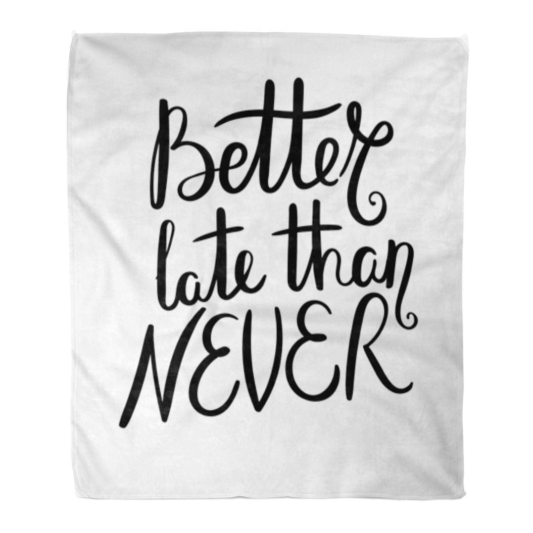 ASHLEIGH Flannel Throw Blanket Brush Just Do Your Best Lettering Phrase