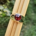 thumbnail image 3 of Natural Garnet Ring, 925 Solid Sterling Silver Ring, Signet Ring, Statement Ring, Gemstone Ring, Stone Silver Ring, Gift Ring, Men's Ring, 3 of 3