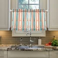 thumbnail image 2 of Yayeee Kitchen Curtains Tier Pair Light Filtering 27"x24" Rod Pocket Short Cafe Window Panel, Simple Nautical Pattern, 2 of 7