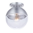 thumbnail image 4 of Craftmade ZA3417-SA Evie Outdoor Sphere Flush Mount, 1-Light 60 Watt, 8"H x 8"W, Satin Aluminum, 4 of 5