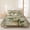 Green, Cream, Gold, variant on 3 Pieces Queen Quilt Set,Coastal Ocean Sailboat Soft Bedding Sets with 1 Quilt & 2 Pillow Shams,Nautical Theme Oil Painting Art Summer Bedspread Lightweight Coverlet Comforter for All Season