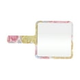 thumbnail image 1 of 1 Pc Espejo de Mano Cuadrado Floral para Mujeres para Viajes de Negocios Gimnasio Rosa Amarillo Espejo de Plástico de Aluminio, 1 of 3