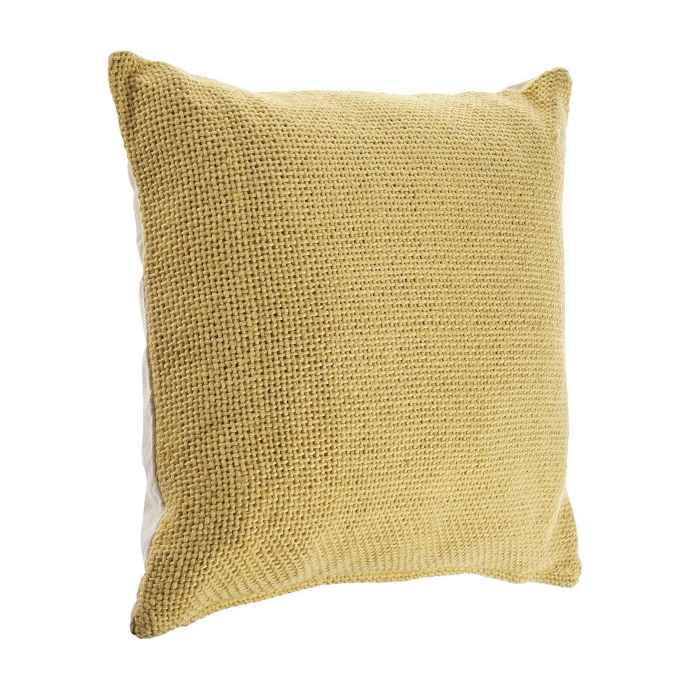 Harlow Hill Hand-stitched Yellow Solid All-Natural Cotton Pillow Cover