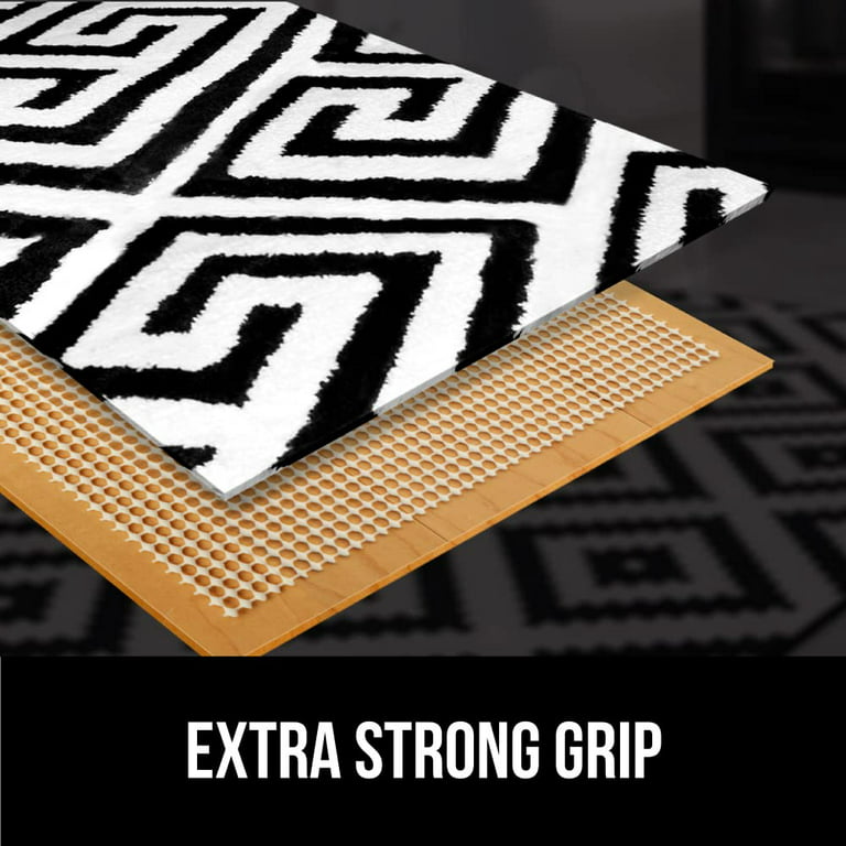 Gorilla Grip Extra Strong Rug Pad Gripper, Grips Keep Area Rugs in Place,  Thick, Slip and Skid Resistant Pads for Hard Floors, Under Carpet Mat  Cushion and Hardwood Floor Protection, 2x3 FT 